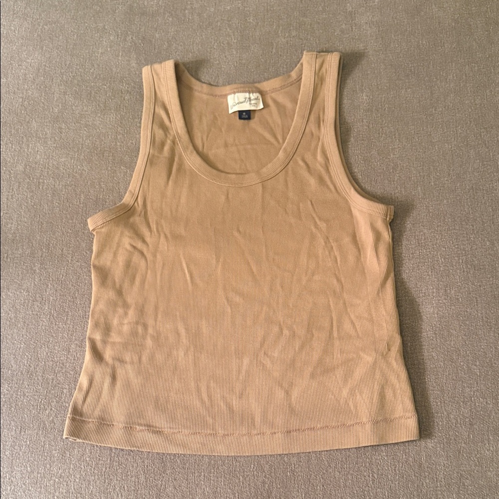 Universal Thread Tan Ribbed Tank Top